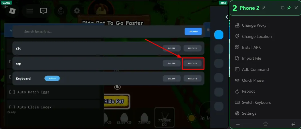 Screenshot run rap