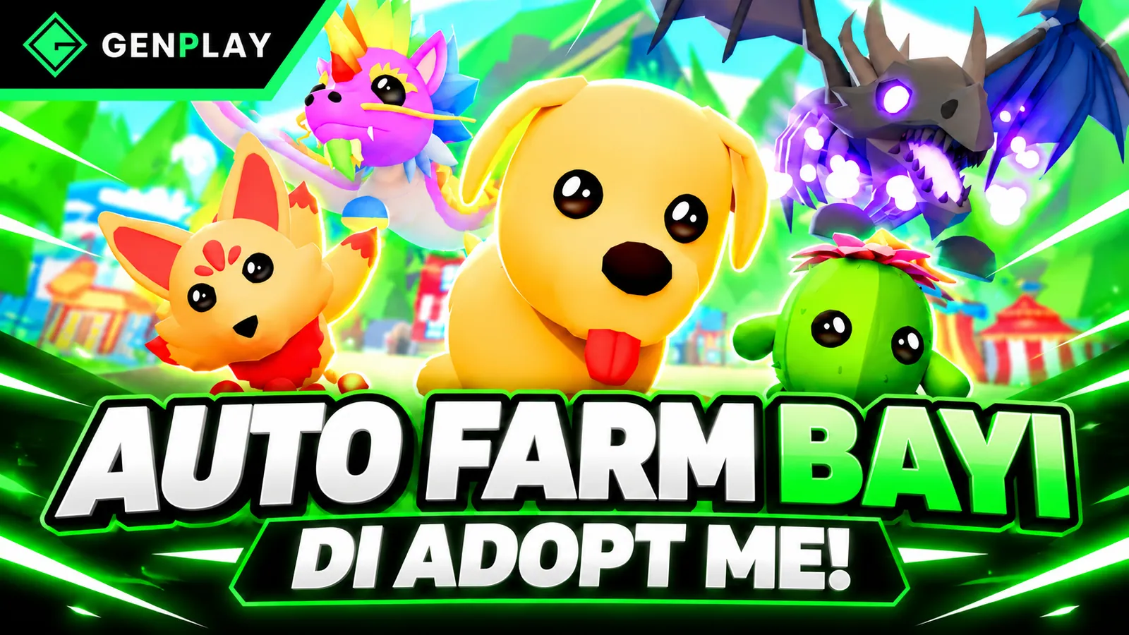 Cara Auto Farm Baby/Pet di Adopt Me! Menggunakan GenPlay Cloud Phone – AFK 24/7
