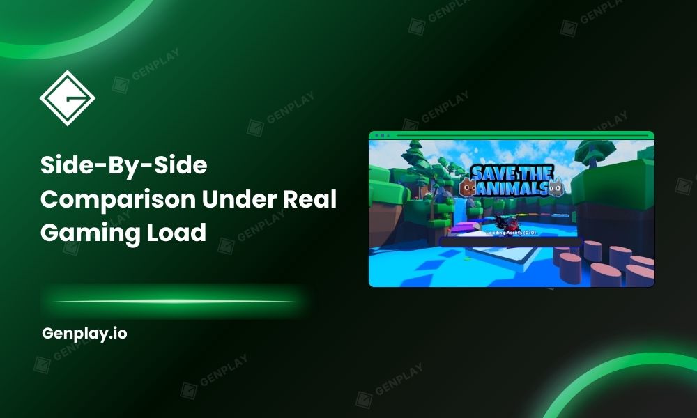 Side-by-side comparison under real gaming load