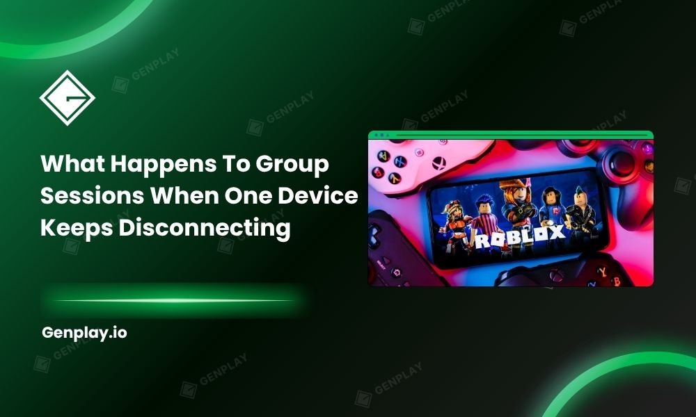 What happens to group sessions when one device keeps disconnecting