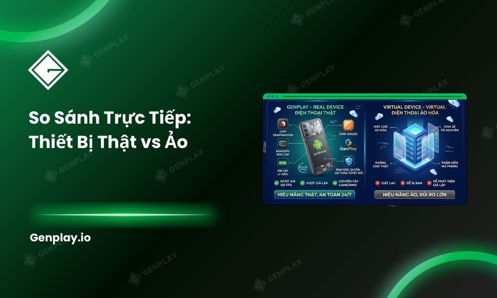 So sánh trực tiếp: Thiết Bị thật vs ảo