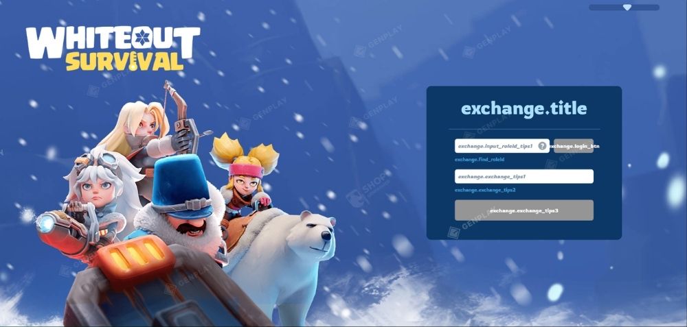 Nhập thông tin code thông qua website chính thức