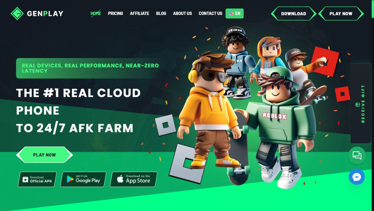 Trang chủ GenPlay giới thiệu dịch vụ Cloud Phone Android