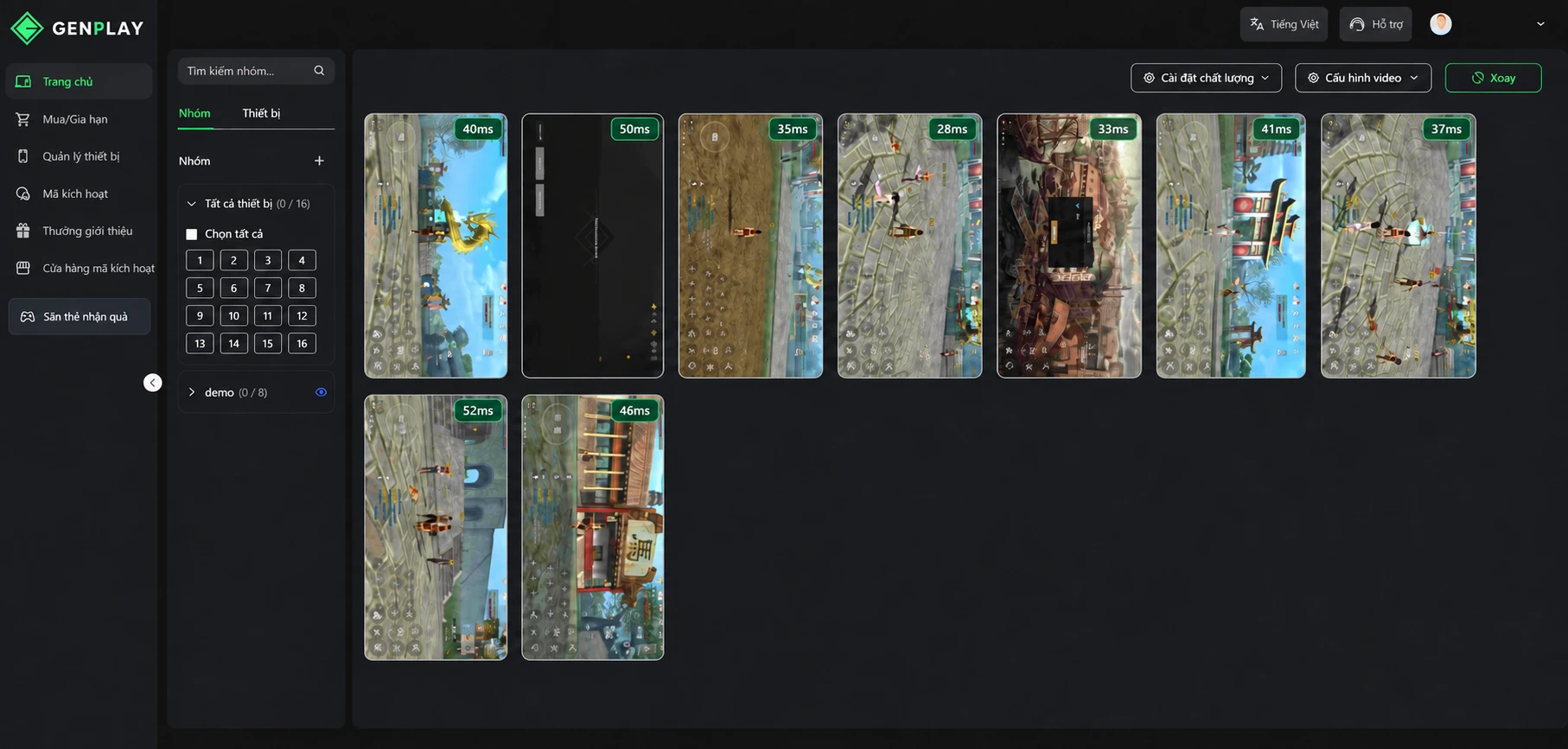 Ảnh minh họa Silkroad Origin Mobile trong giao diện quản lý GenPlay